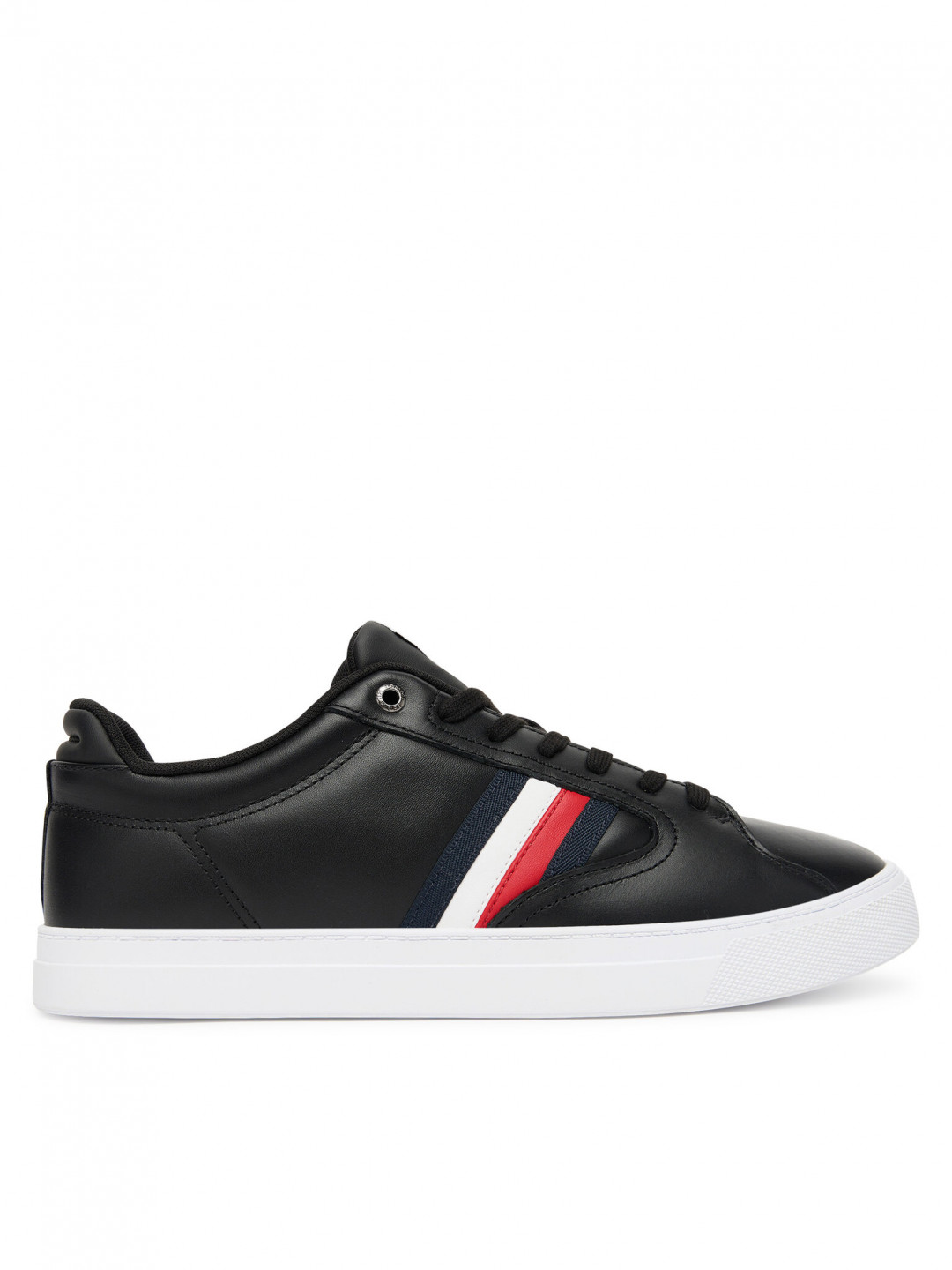 Tommy Hilfiger Sneakersy Icon Court Stripes FM0FM05628 Černá